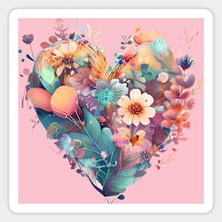 Floral Heart Magnet